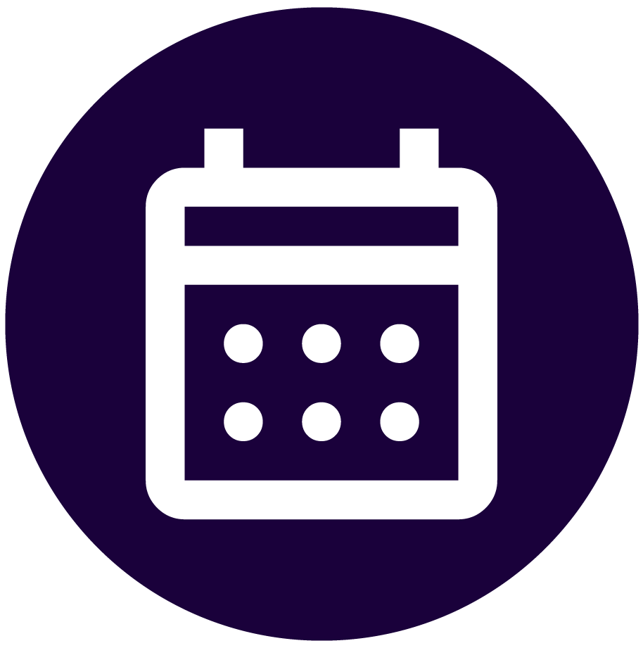 Icône calendrier au survol