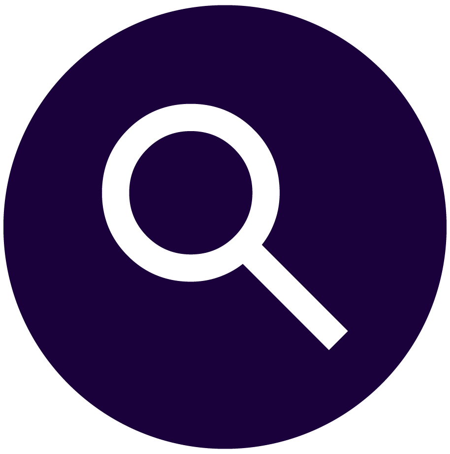 Icône de recherche au survol