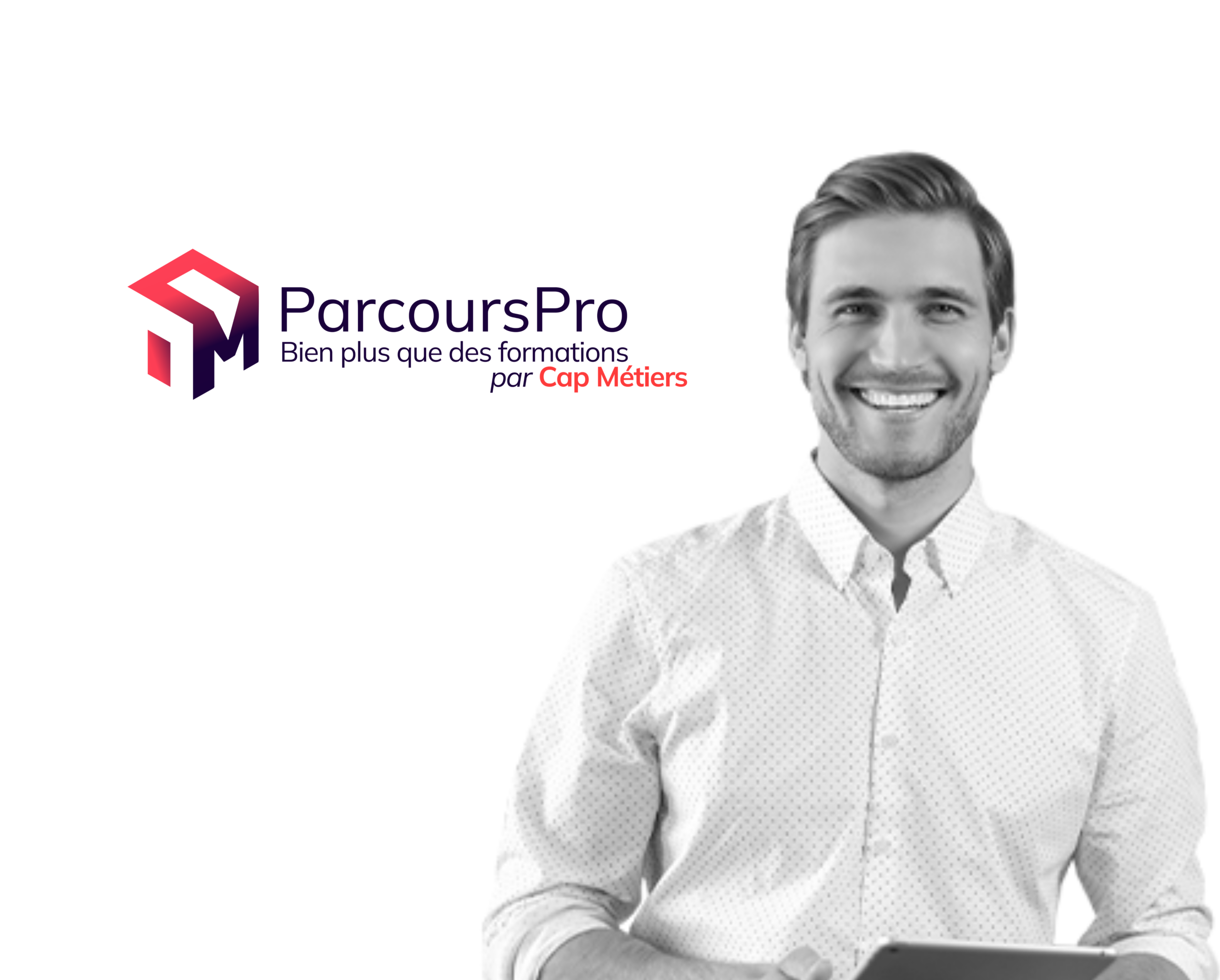 Visuel ParcoursPro Cap Métiers avec le logo ParcoursPro