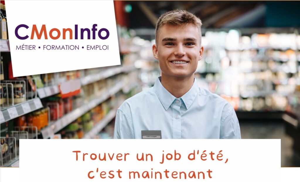 Affiche CMonInfo sur les jobs d'été.