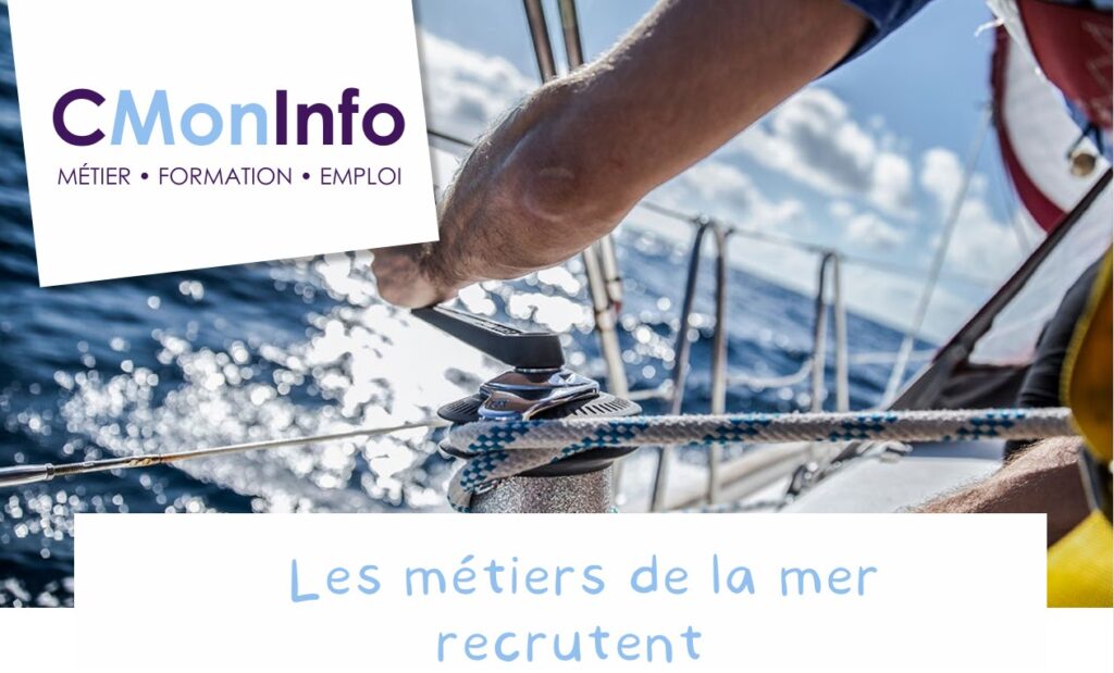 Affiche CMonInfo sur les métiers de la mer.