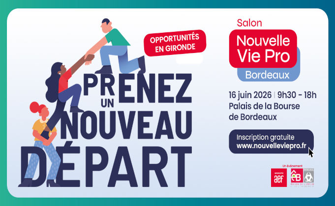 Salon Nouvelle Vie Pro à Bordeaux, le 16 juin 2026.